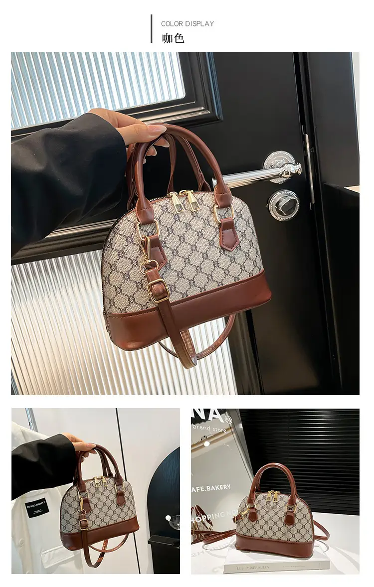 Retro Textured Shoulder Bag Brown Brown Leather 2025 — feature 21
