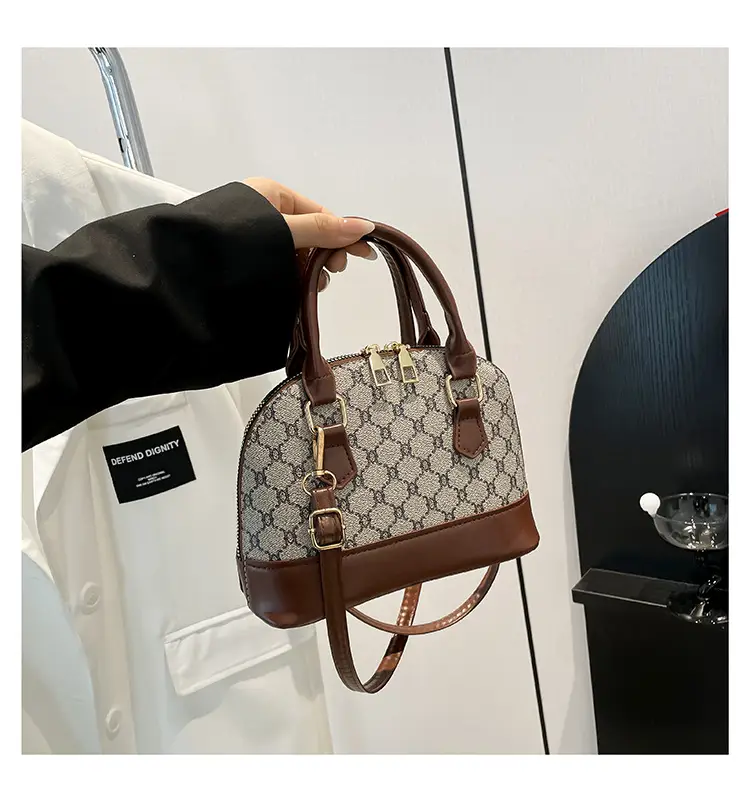 Retro Textured Shoulder Bag Brown Brown Leather 2025 — feature 27