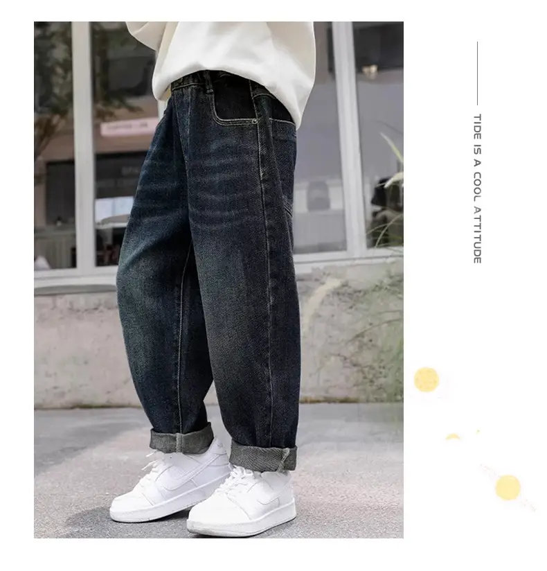 Boys Jeans 2025 Jogger Pants Fleece Lined Thickened โ feature 8