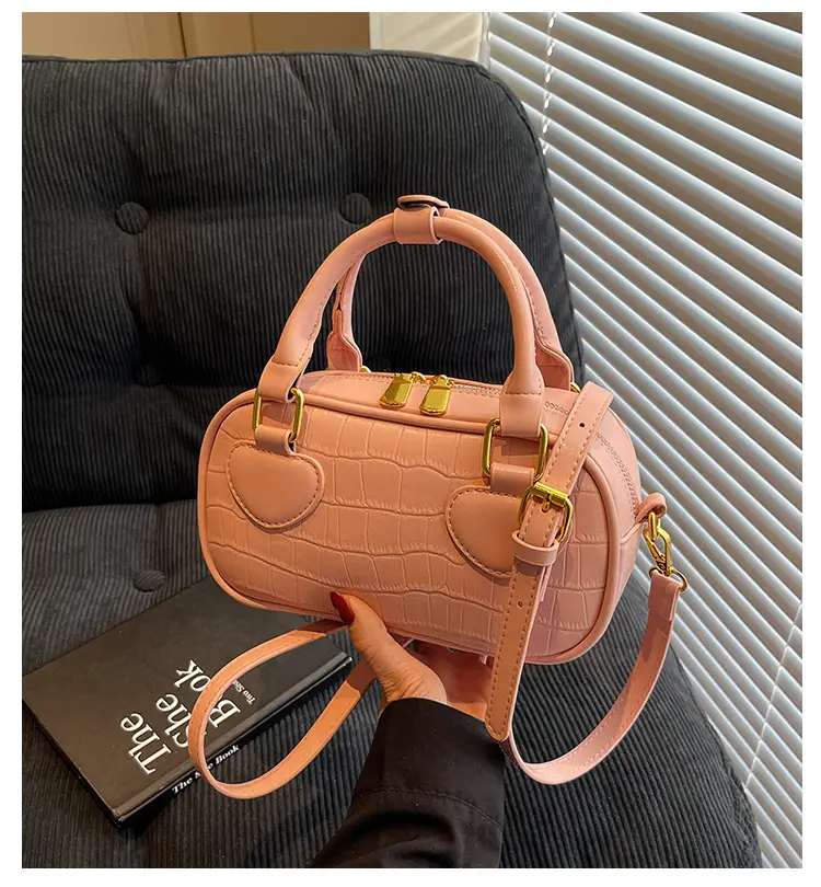 White Croc Texture Crossbody Bag for Women — feature 1