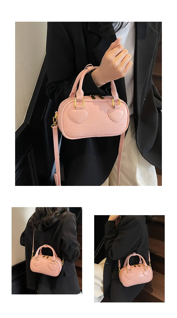 White Croc Texture Crossbody Bag for Women — feature 10