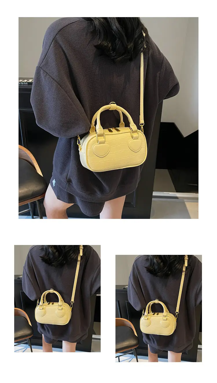 White Croc Texture Crossbody Bag for Women — feature 12