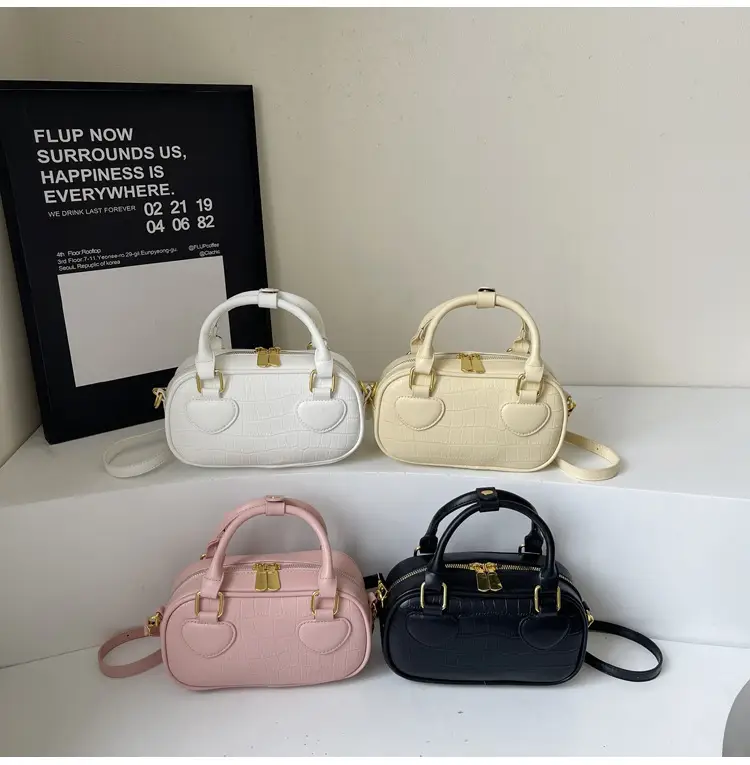 White Croc Texture Crossbody Bag for Women — feature 14