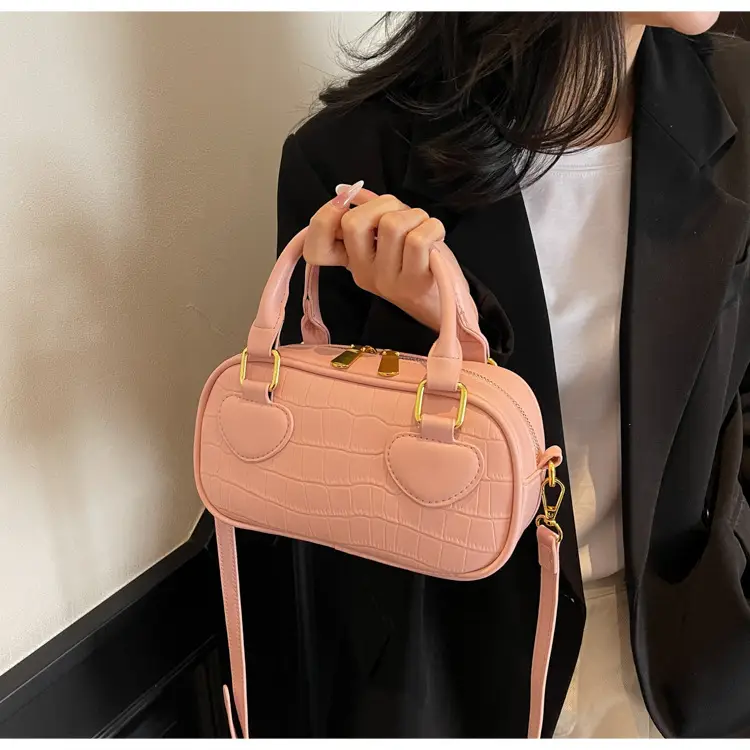 White Croc Texture Crossbody Bag for Women — feature 15