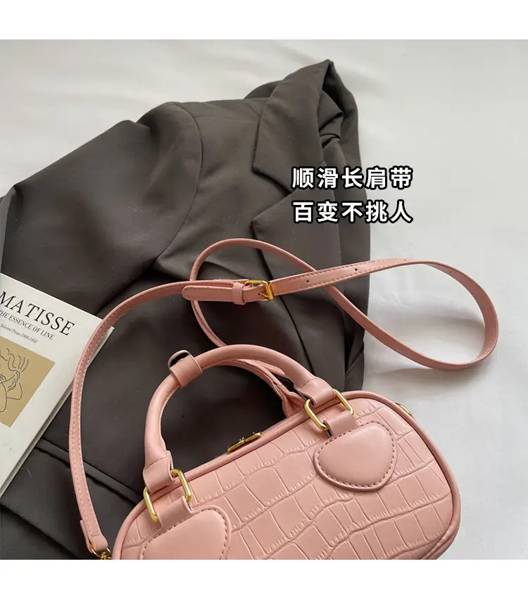 White Croc Texture Crossbody Bag for Women — feature 3