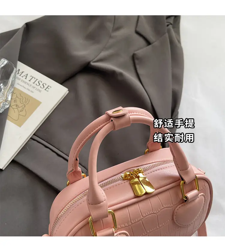 White Croc Texture Crossbody Bag for Women — feature 6