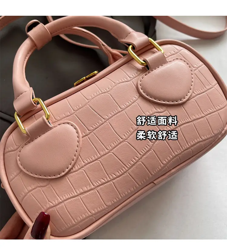White Croc Texture Crossbody Bag for Women — feature 7