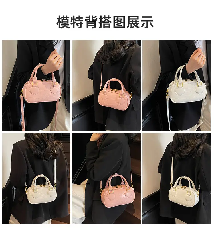 White Croc Texture Crossbody Bag for Women — feature 9