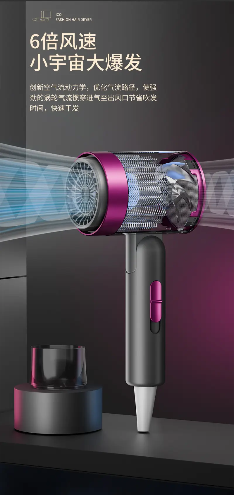 Foldable High-Speed Hair Dryer for Home Use — feature 5