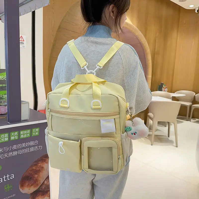 Women's Japanese-style Crossbody Bag with 3 Pockets - Image 6