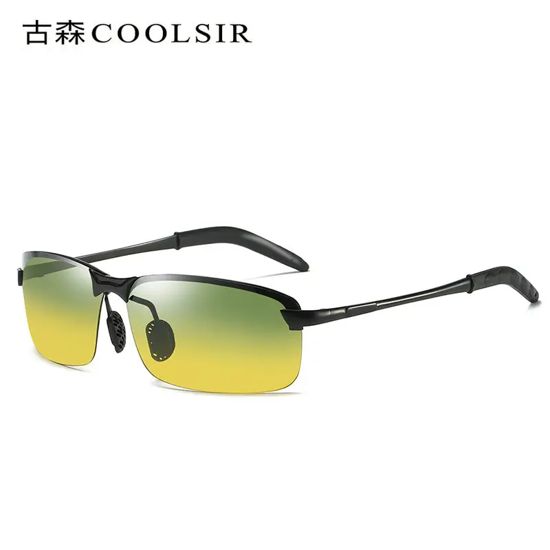 Men Color Changing Polarized Sunglasses Black Blue - Image 23