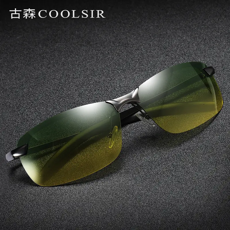 Men Color Changing Polarized Sunglasses Black Blue - Image 24