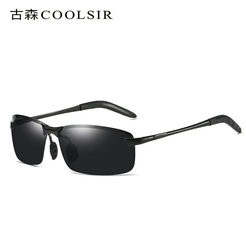 Men Color Changing Polarized Sunglasses Black Blue - Image 25