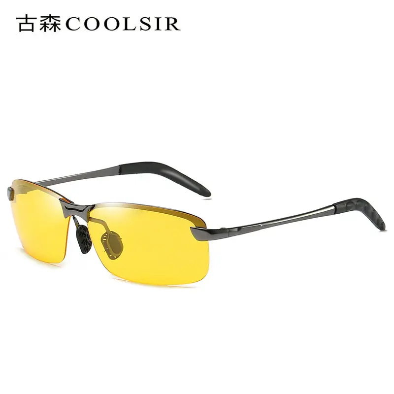 Men Color Changing Polarized Sunglasses Black Blue - Image 27