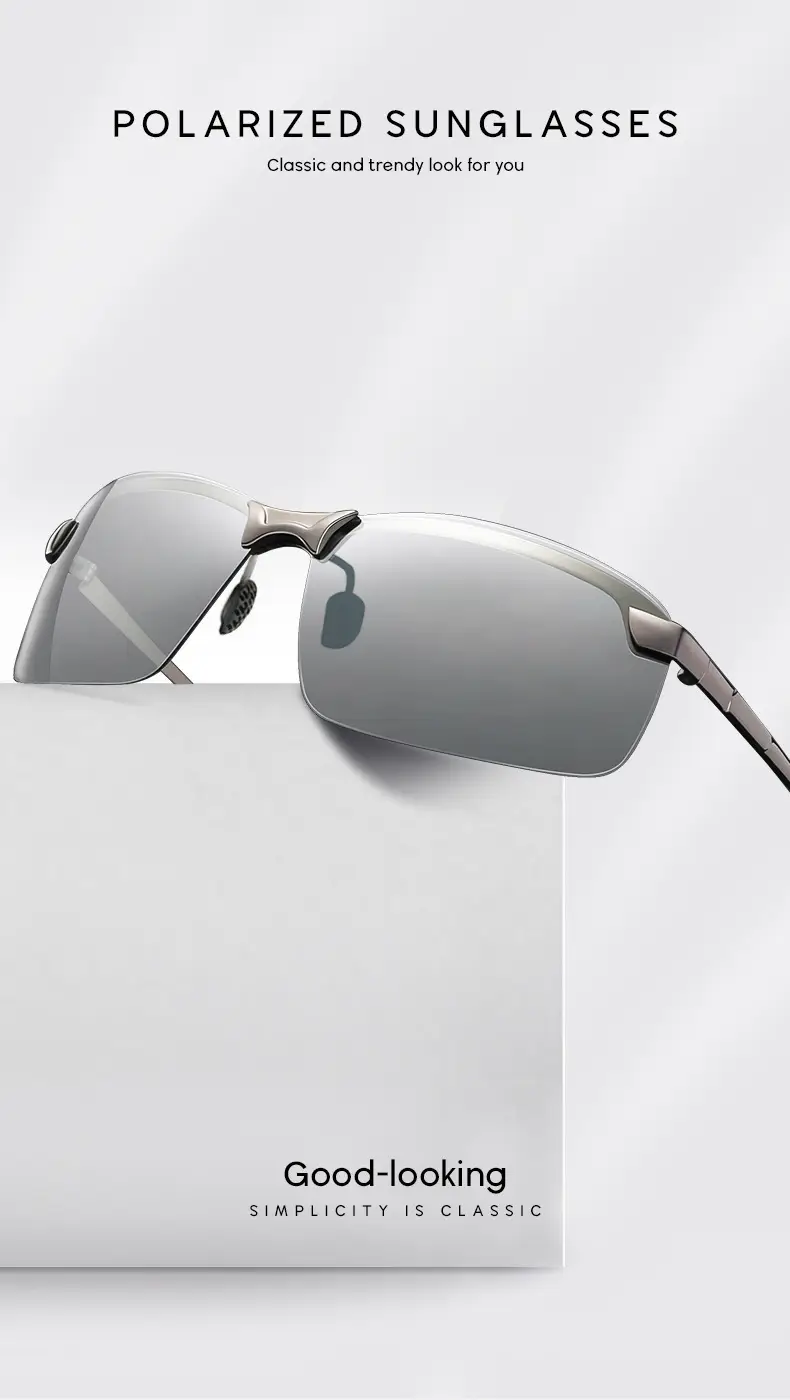 Men Color Changing Polarized Sunglasses Black Blue — feature 3