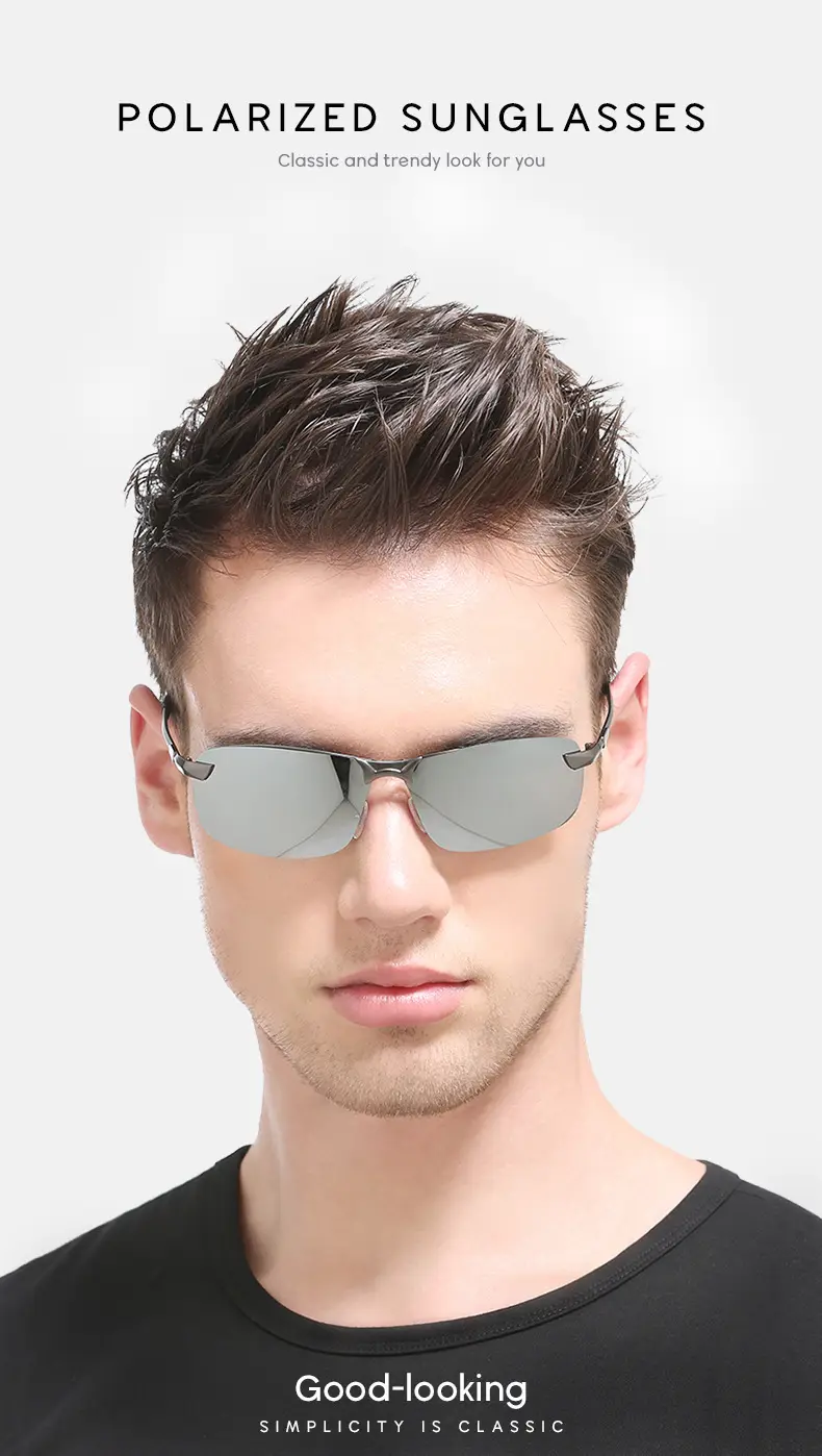 Men Color Changing Polarized Sunglasses Black Blue — feature 4