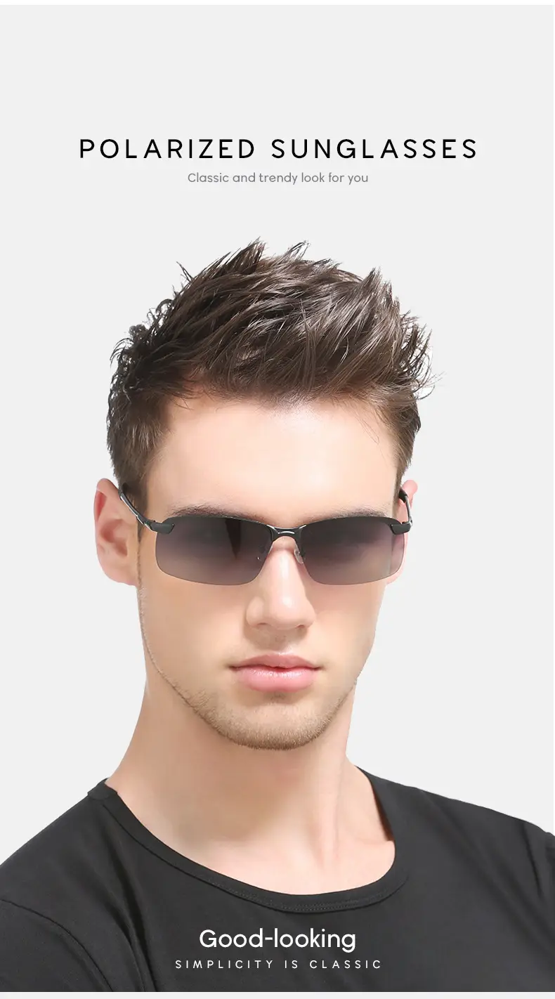 Men Color Changing Polarized Sunglasses Black Blue — feature 9