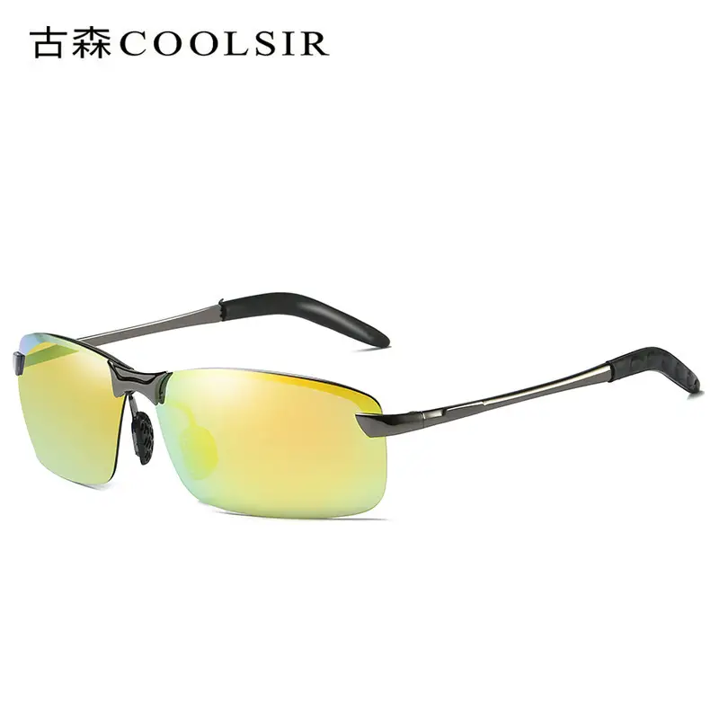 Men Color Changing Polarized Sunglasses Black Blue - Image 12