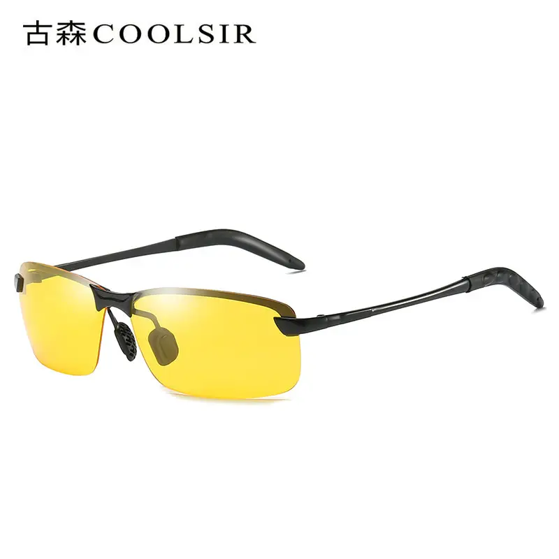 Men Color Changing Polarized Sunglasses Black Blue - Image 13