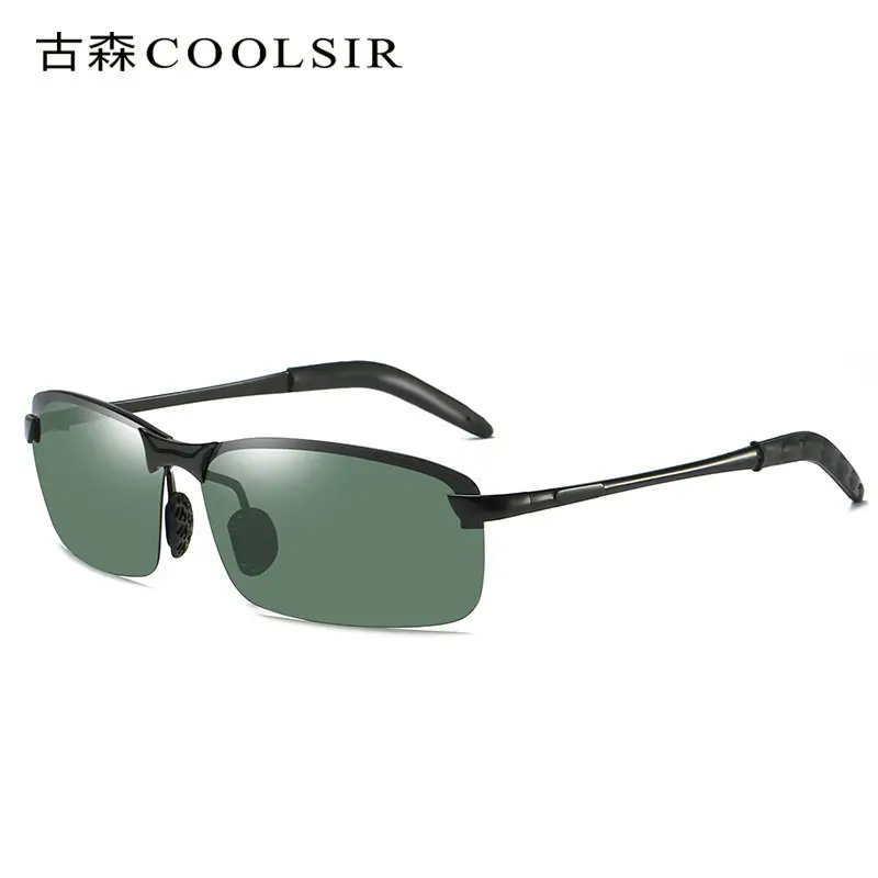 Men Color Changing Polarized Sunglasses Black Blue - Image 3