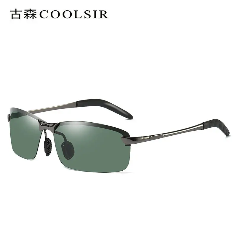 Men Color Changing Polarized Sunglasses Black Blue - Image 4