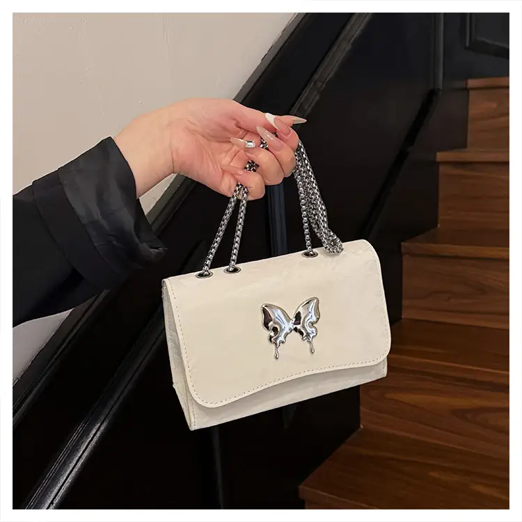 White Butterfly Bow Chain Shoulder Bag for Women — feature 16