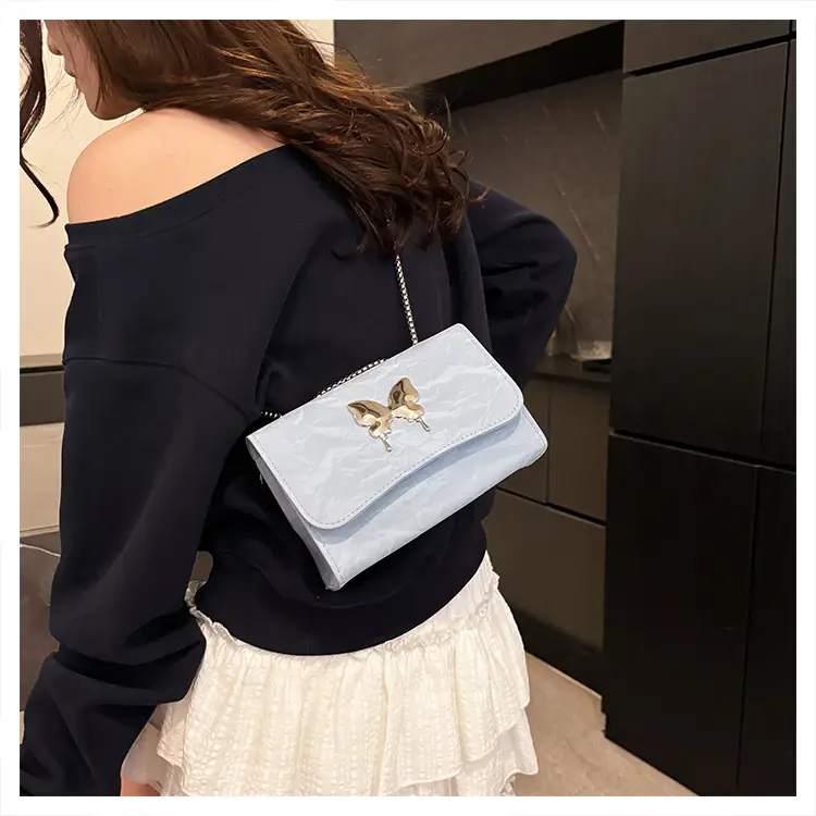 White Butterfly Bow Chain Shoulder Bag for Women — feature 23