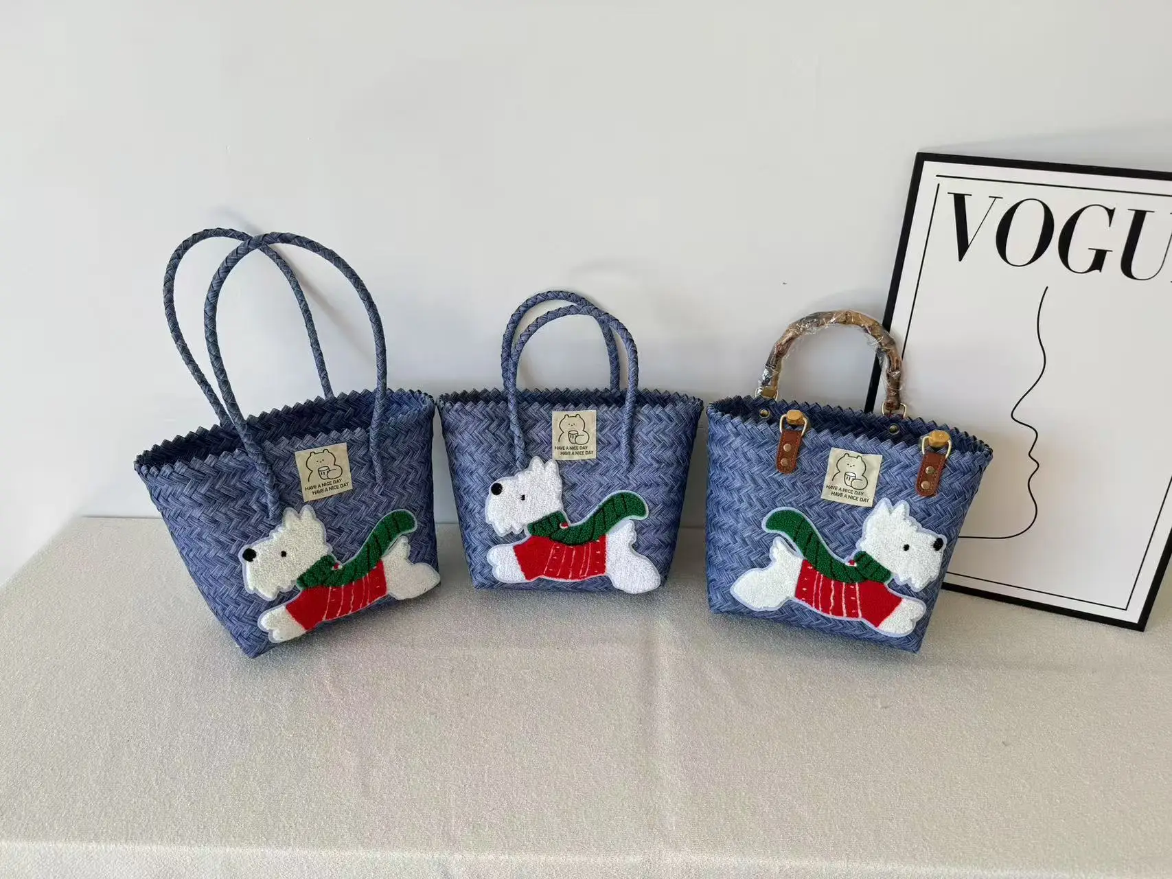 Vintage Woven Vegetable Basket Rattan Handbag Commuter Tote Bag — feature 8