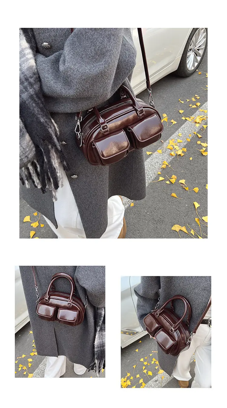 2025 Women's Beige PU Shoulder Bag with Two Pockets — feature 16