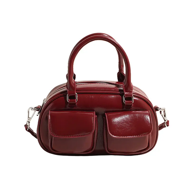 2025 Women's Beige PU Shoulder Bag with Two Pockets — feature 2