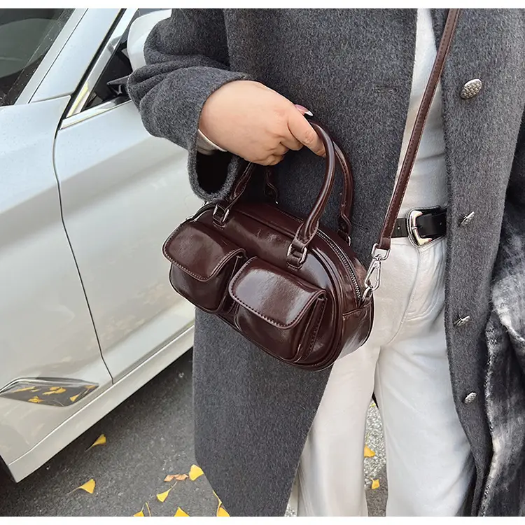 2025 Women's Beige PU Shoulder Bag with Two Pockets — feature 21