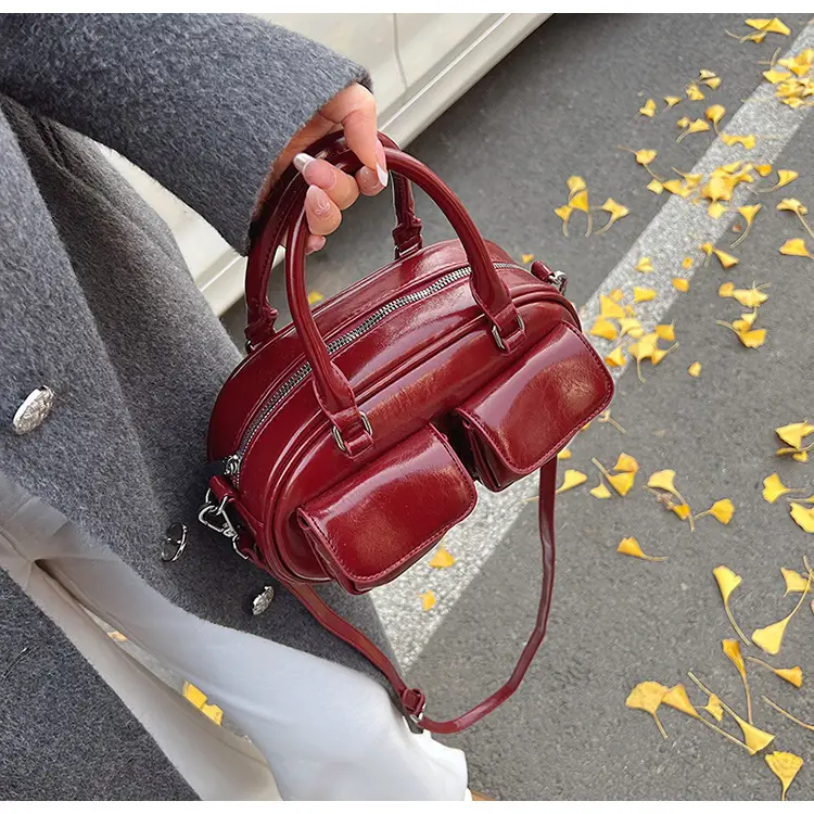 2025 Women's Beige PU Shoulder Bag with Two Pockets — feature 22