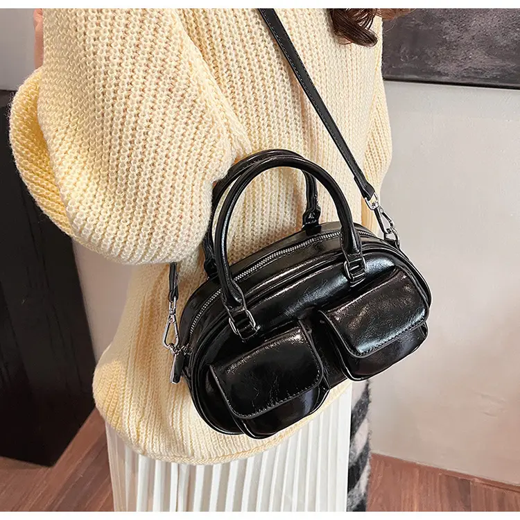 2025 Women's Beige PU Shoulder Bag with Two Pockets — feature 26