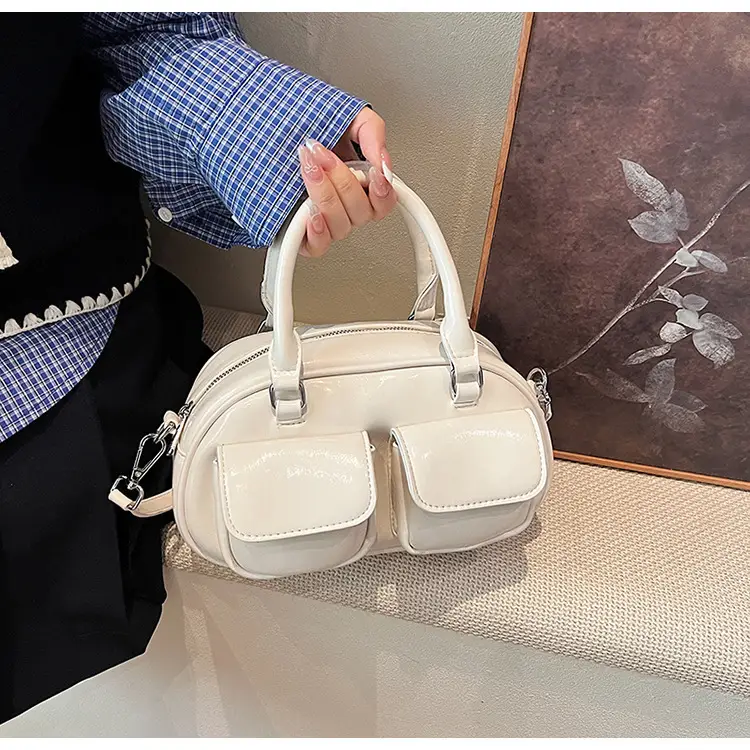 2025 Women's Beige PU Shoulder Bag with Two Pockets — feature 27