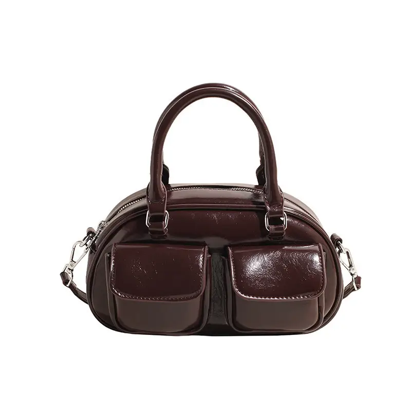 2025 Women's Beige PU Shoulder Bag with Two Pockets — feature 3