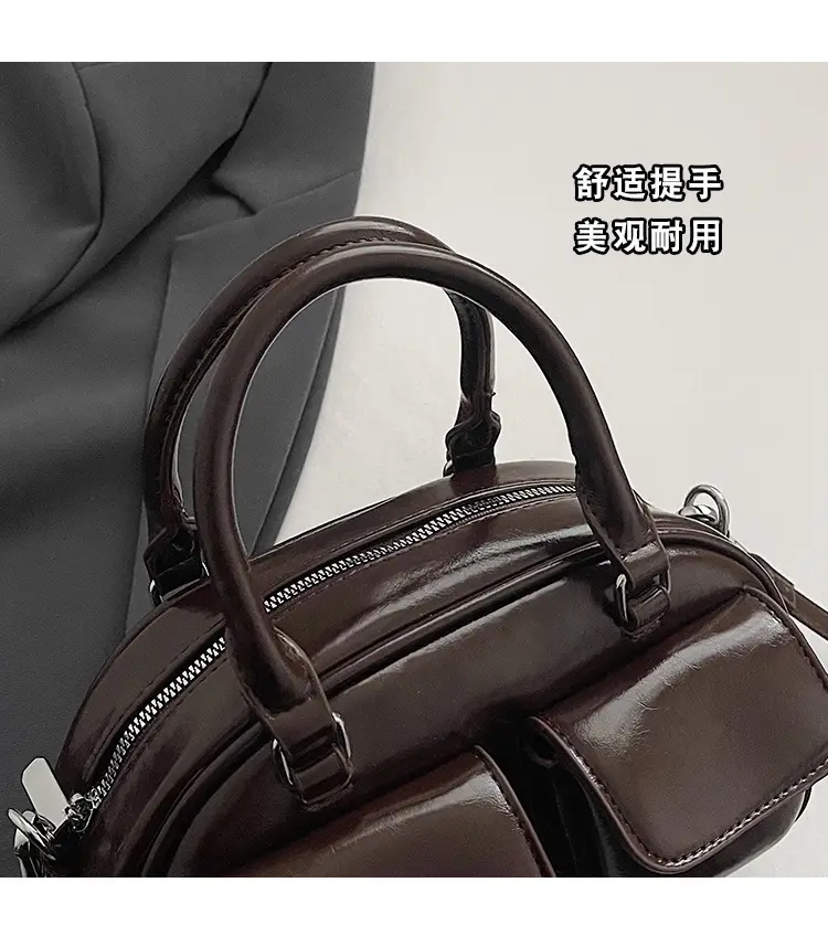 2025 Women's Beige PU Shoulder Bag with Two Pockets — feature 7