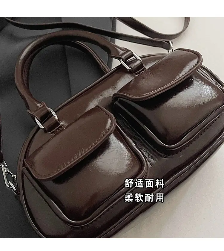 2025 Women's Beige PU Shoulder Bag with Two Pockets — feature 9