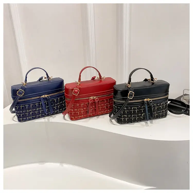 Red Plaid Woolen Crossbody Bag for Women 2025 — feature 24