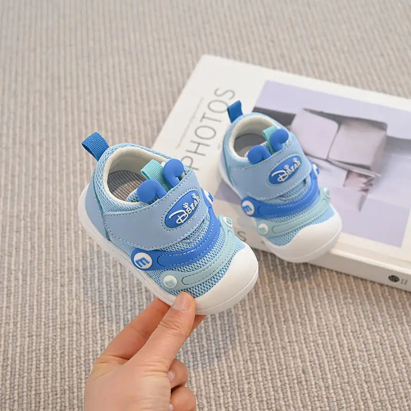 Blue Caterpillar Soft Sole Baby Shoes for Girls - Image 7