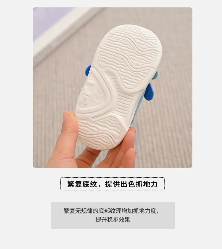 Blue Caterpillar Soft Sole Baby Shoes for Girls β feature 5