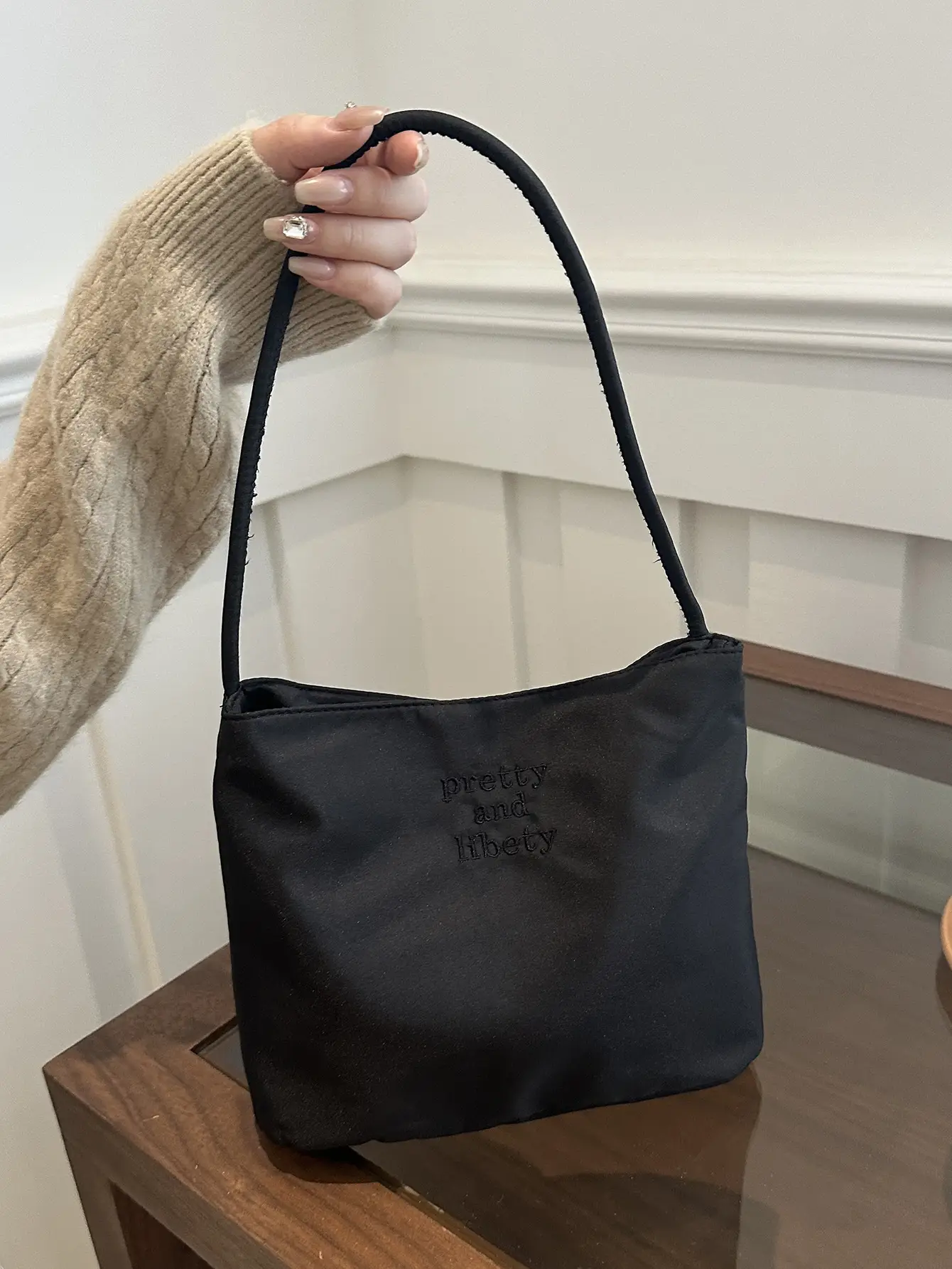 Women Pink Nylon Shoulder Bag 2025 New - Image 9