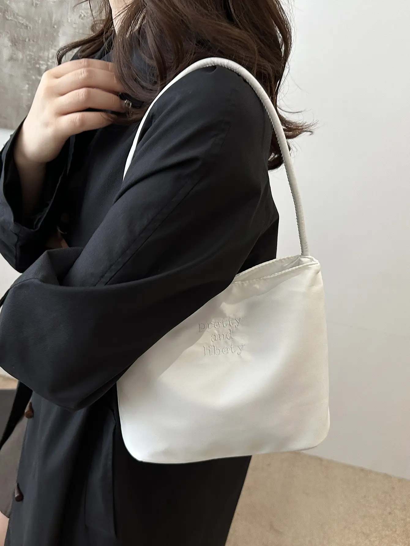 Women Pink Nylon Shoulder Bag 2025 New - Image 6