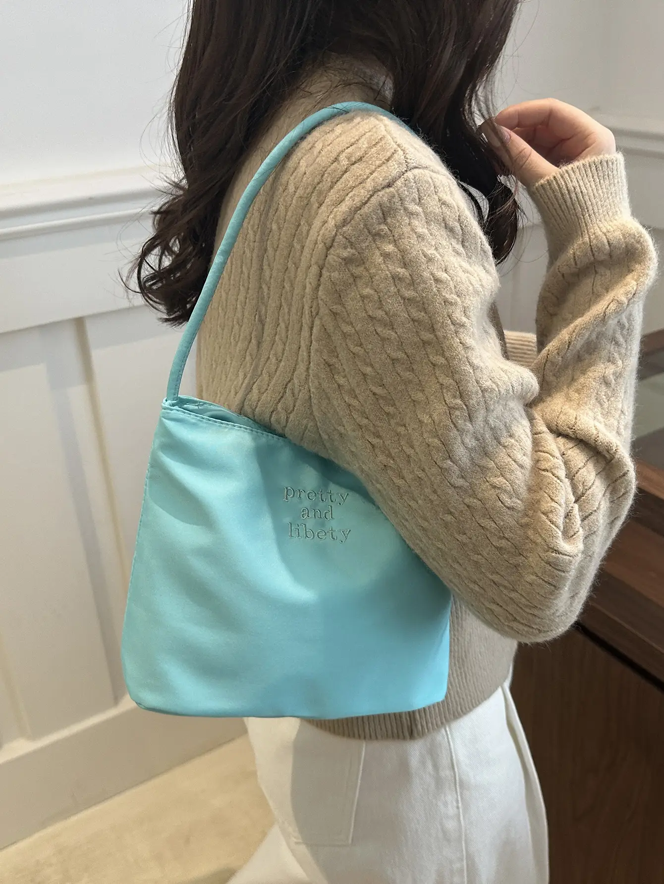 Women Pink Nylon Shoulder Bag 2025 New — feature 39