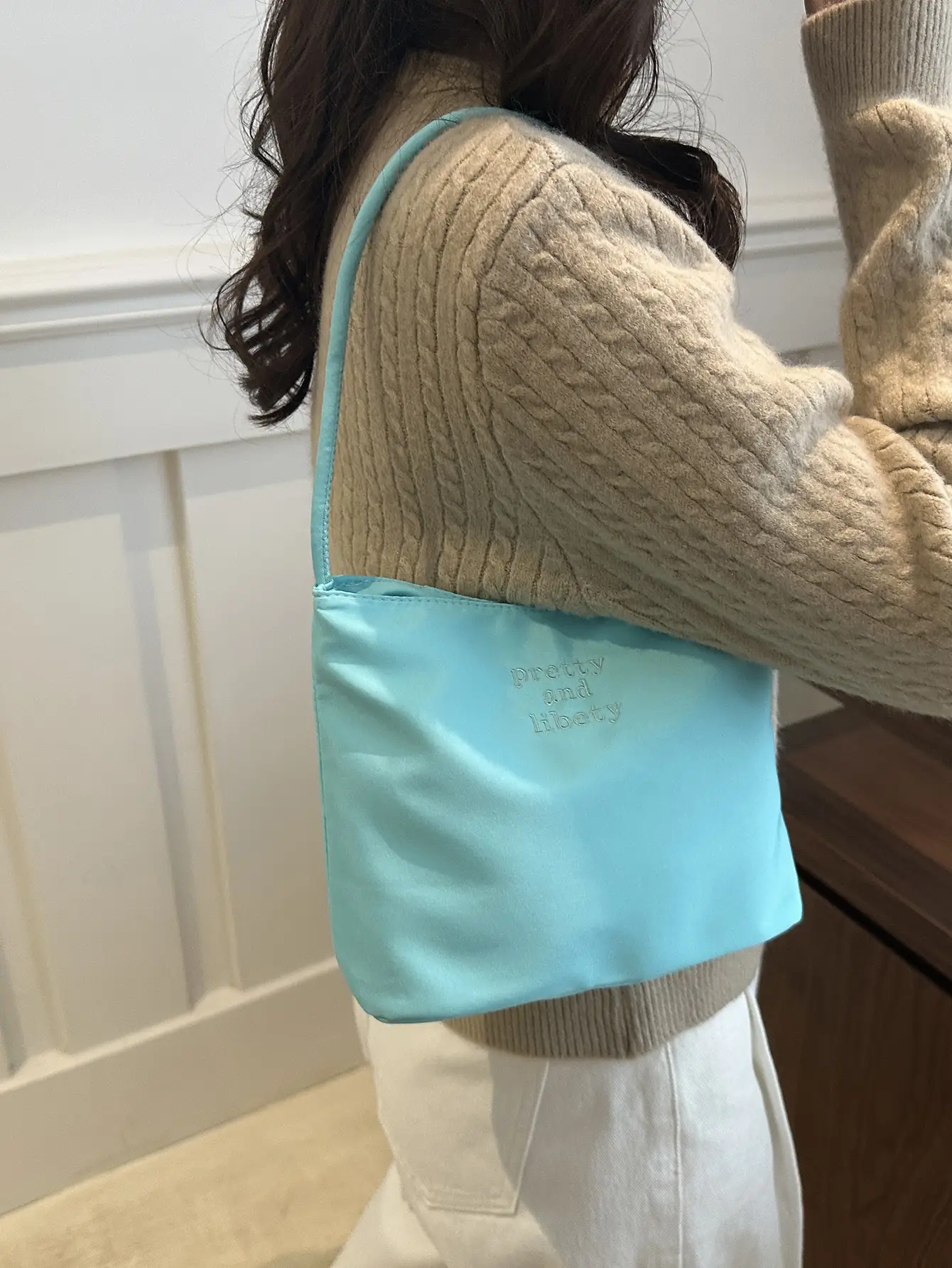 Women Pink Nylon Shoulder Bag 2025 New — feature 41