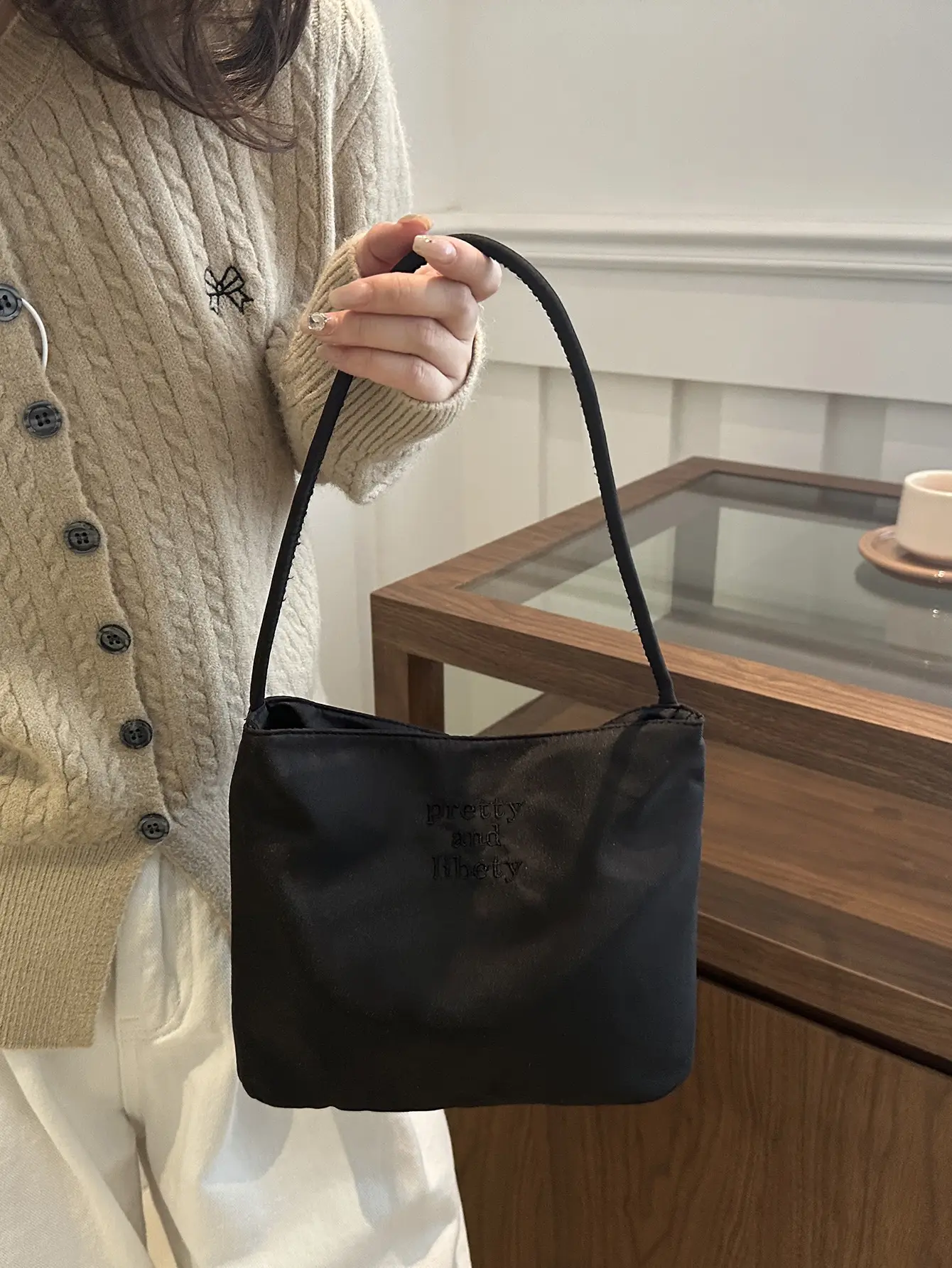 Women Pink Nylon Shoulder Bag 2025 New — feature 46