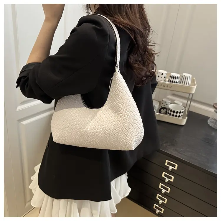Red Woven Quilted Shoulder Bag for Women — feature 10