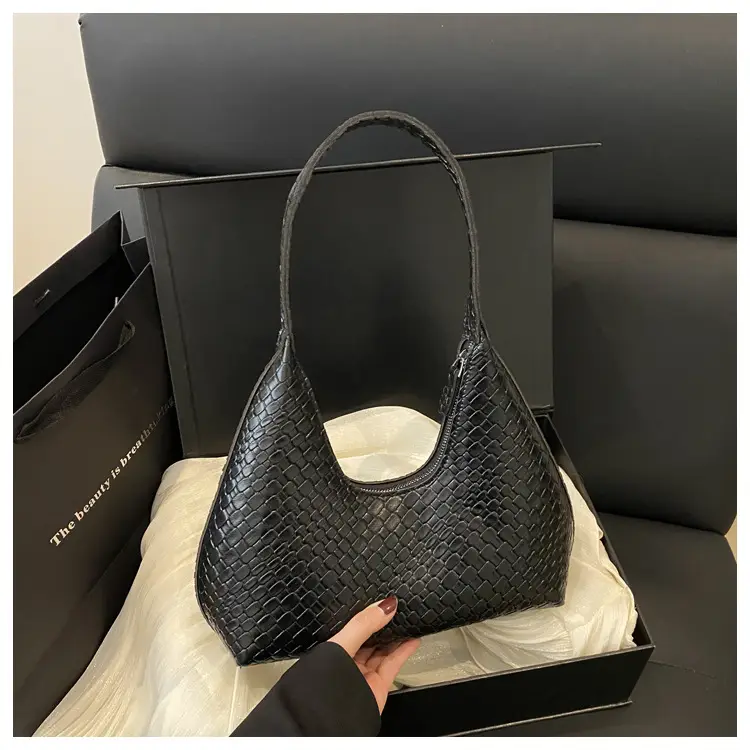 Red Woven Quilted Shoulder Bag for Women — feature 22