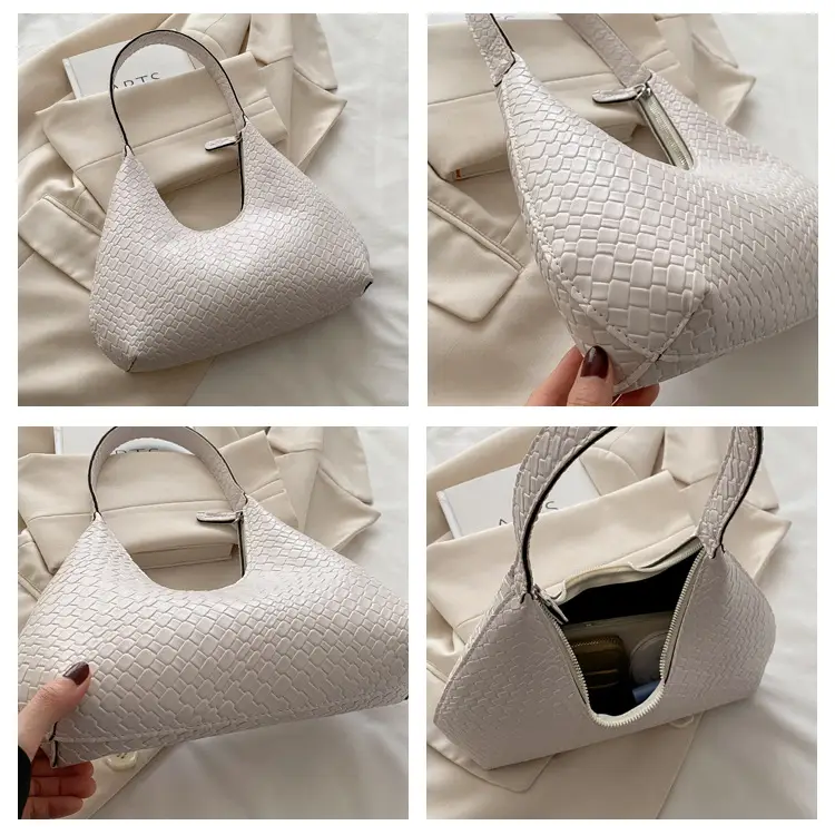Red Woven Quilted Shoulder Bag for Women — feature 8