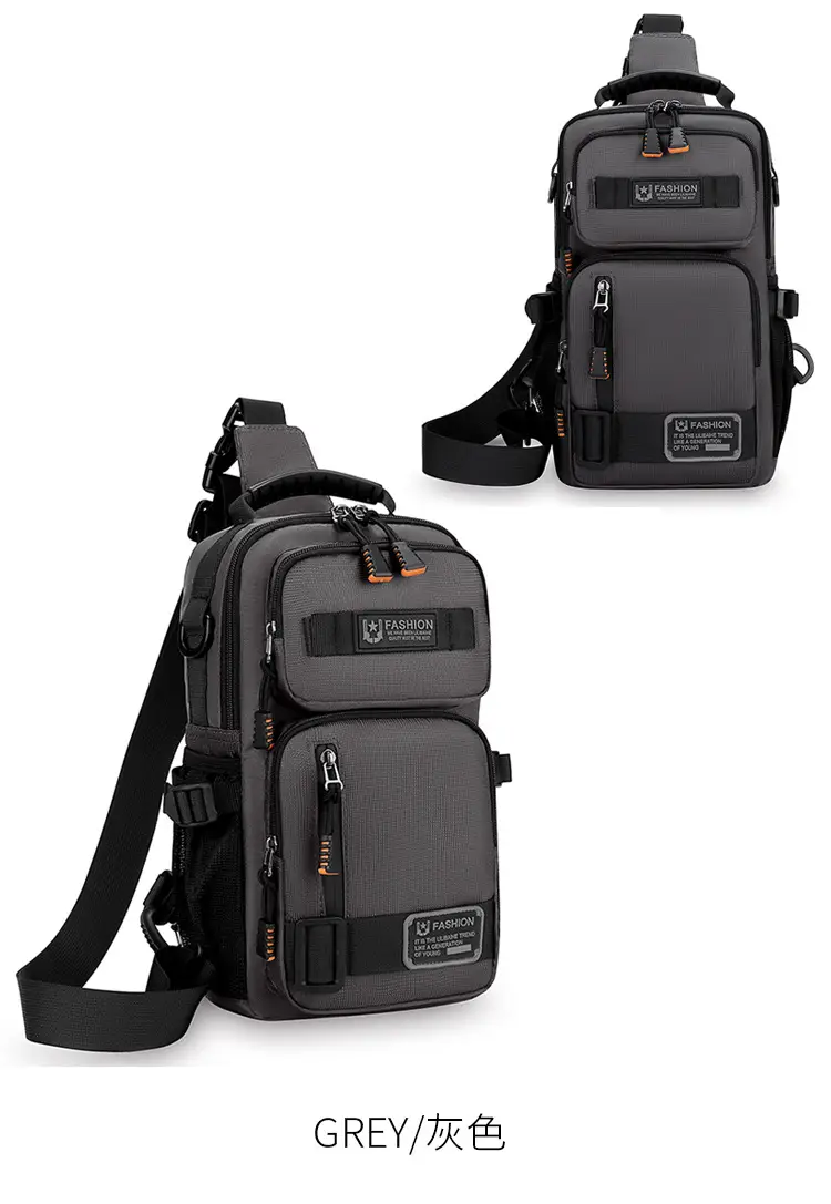 Men's Multi-Purpose Chest Bag Navy Blue Travel Sports Lightweight — feature 21