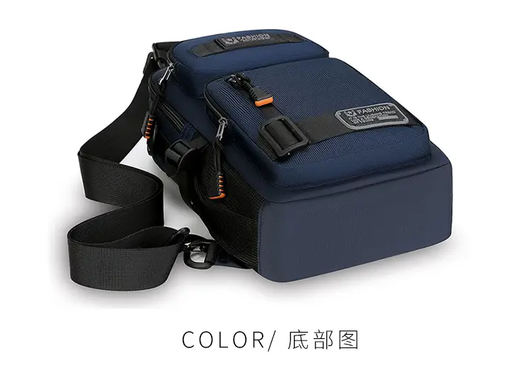 Men's Multi-Purpose Chest Bag Navy Blue Travel Sports Lightweight — feature 26